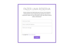 Formulário De Reserva Site De Página Única