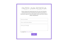 Formulário De Reserva - Modelo HTML Responsivo