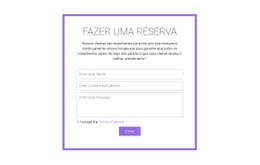 Formulário De Reserva - Modelo HTML