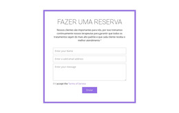 Formulário De Reserva - Tema Do Site Pronto