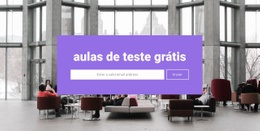 Página De Destino Mais Criativa Para Aulas De Teste Grátis