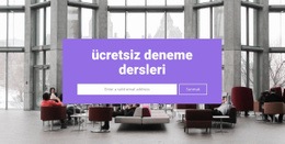 Ücretsiz Deneme Dersleri Için Premium Web Sitesi Tasarımı