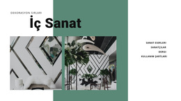 Bitkilerle Iç Sanat Için Premium WordPress Teması