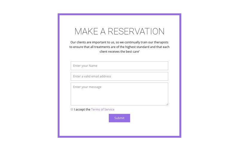 Reservation form  Webflow Template Alternative