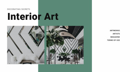 Interior Art With Plants - Simple Website Template