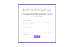 WordPress Theme Reservation Form For Any Device