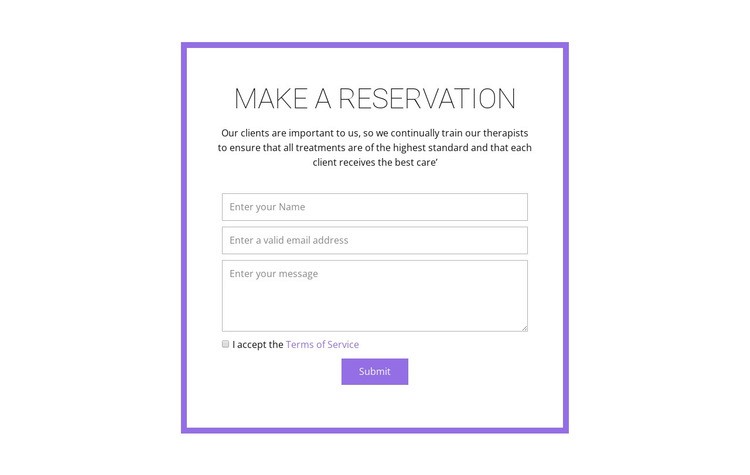 Reservation form  Wysiwyg Editor Html 