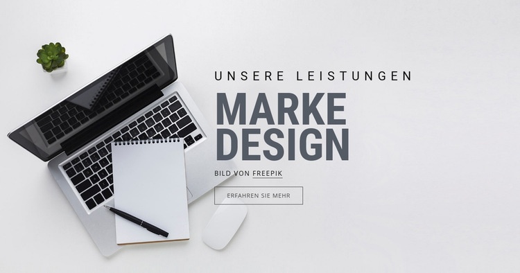 Markendesign Eine Seitenvorlage