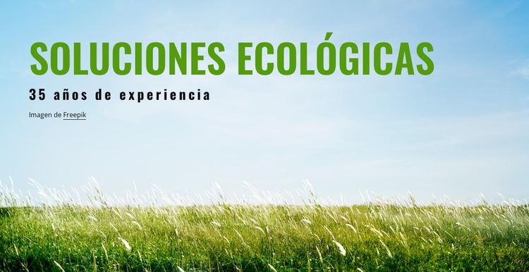 Soluciones ecológicas Plantilla de sitio web