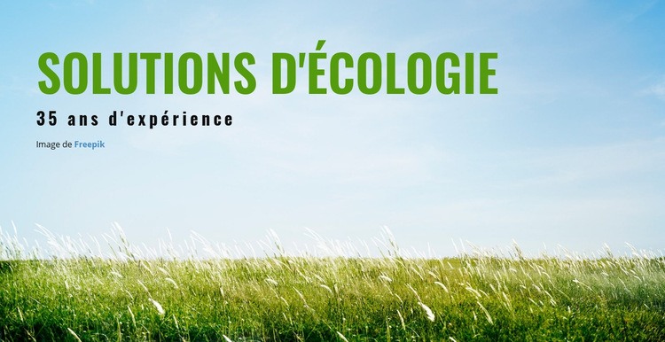 Solutions écologiques Conception de site Web