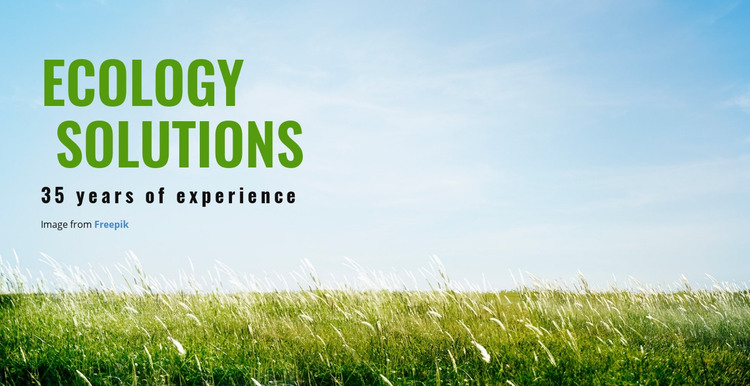 Ecology Solutions Homepage Design