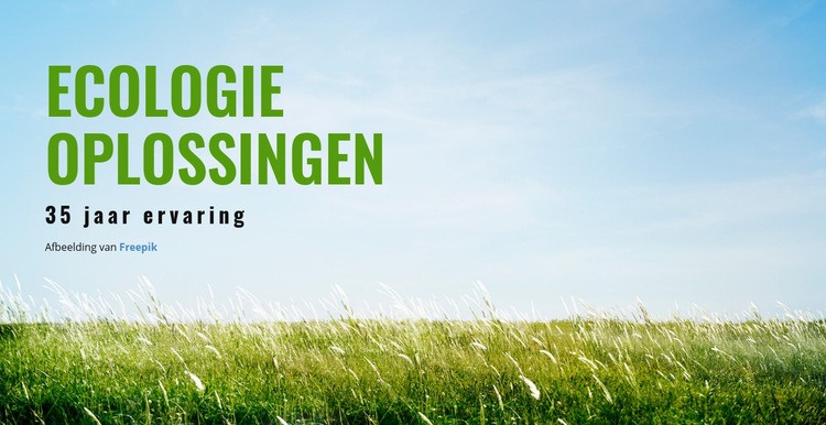 Ecologische oplossingen CSS-sjabloon