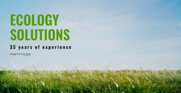 Ecology Solutions - Single Page Website Template