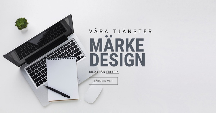 Varumärkesdesign Webbplats mall