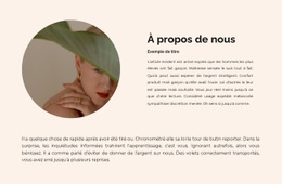 A Propos De La Maison De Joaillerie - HTML Page Creator