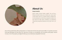 Landing Page Template For About The Jewelry House