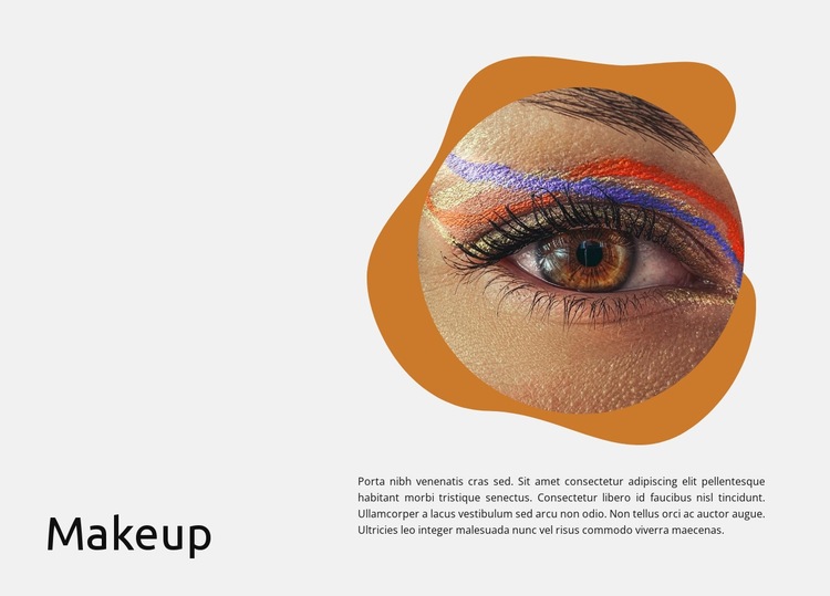 Bright makeup Web Page Design