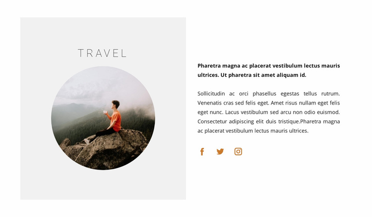 Travel for beginners Website Template