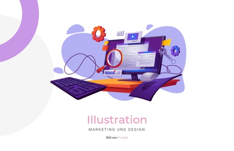 Erstellungsillustration HTML Website Builder