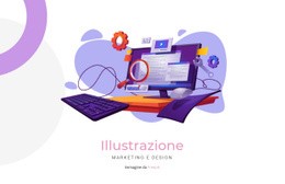 Illustrazione Della Creazione - Mockup Di Sito Web Pronto Per L'Uso