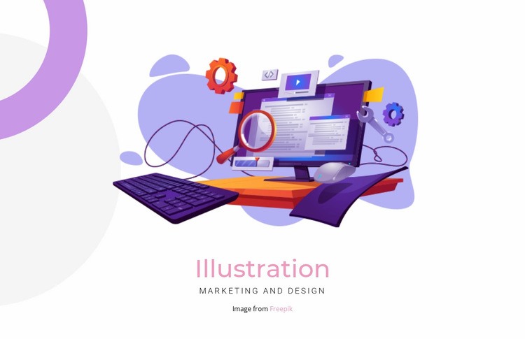 Skapande illustration Html webbplatsbyggare