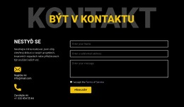 HTML Webové Stránky Pro Kontakty A Kontakt