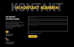 Kontakte Und Kontakt Aufnehmen - Kostenloser Download-Website-Builder