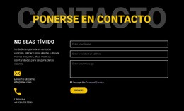 Contactos Y Ponte En Contacto - Diseño Responsivo