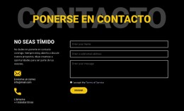 580 Formulario de contacto Plantillas CSS | Nicepage