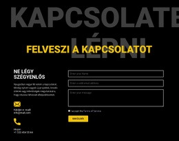 HTML Webhely A Következőhöz: Kapcsolatok És Lépjen Kapcsolatba