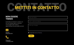 Contattaci E Mettiti In Contatto - Generatore Di Siti Web Scaricabile Gratuitamente