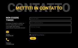 Contattaci E Mettiti In Contatto - Design HTML Page Online