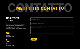 Sito Web HTML Per Contattaci E Mettiti In Contatto