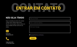 Contatos E Entre Em Contato - Construtor De Sites Para Download Gratuito