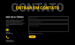 Site HTML Para Contatos E Entre Em Contato