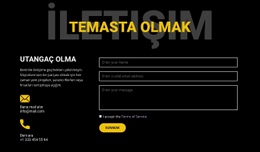 İletişim Kurun Ve Iletişime Geçin Için Önyükleme HTML'Si