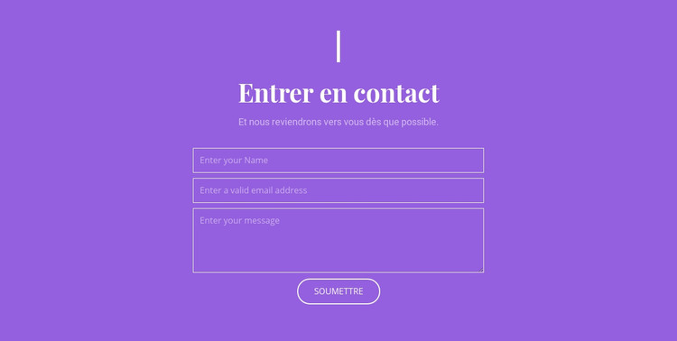 Contactez notre studio Modèle HTML