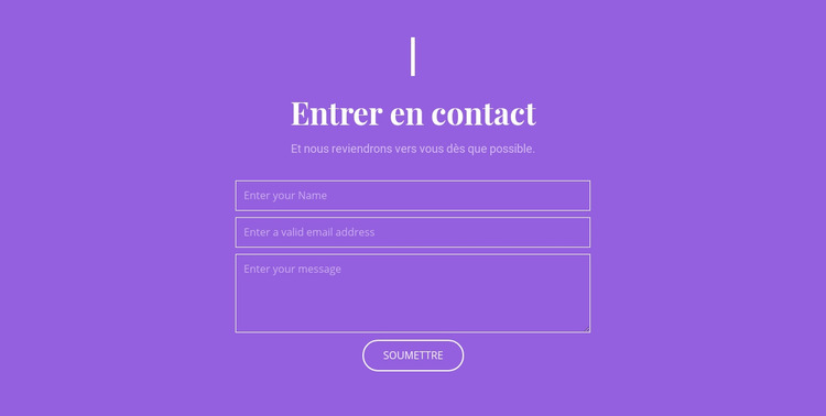 Contactez notre studio Modèle Joomla