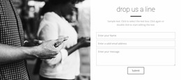 Drop Us A Line - HTML Builder Drag And Drop
