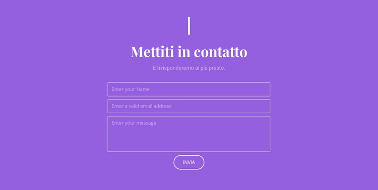 Contatta il nostro studio Costruttore di siti web HTML