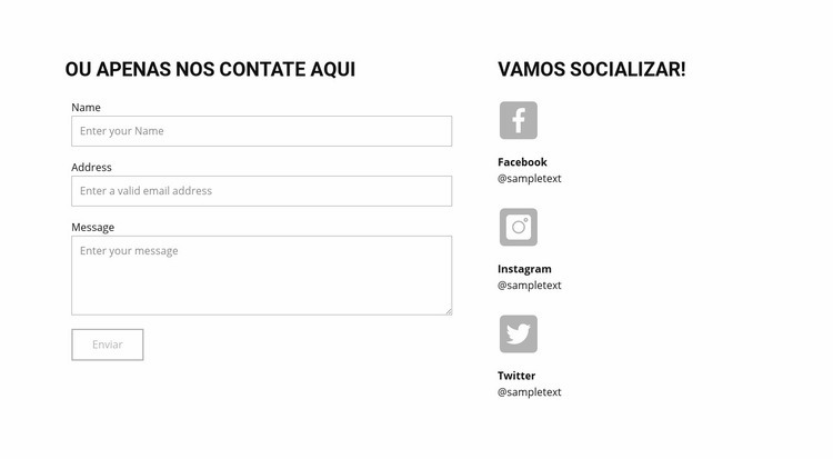 Contate o estúdio de negócios Modelos de construtor de sites