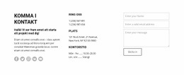 Gratis CSS För Öppettider Och Kontakter