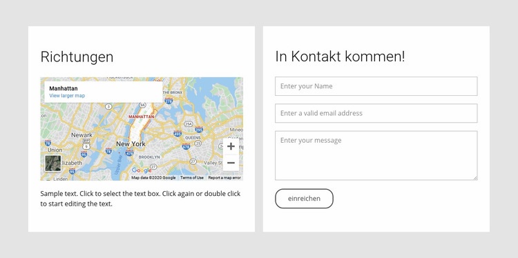 Unsere Standortinformationen Website-Modell