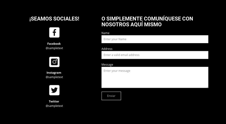 Seamos sociales Plantilla HTML