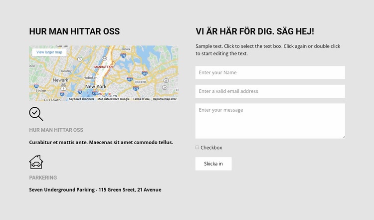 Hur man hittar oss HTML-mall