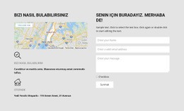 Bizi Nasıl Bulabilirsiniz - Design HTML Page Online