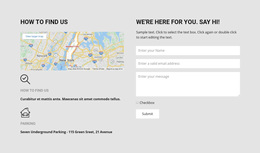How To Find Us - Web Page Design