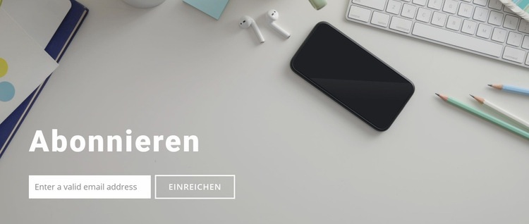 Abonnieren Sie uns Website Builder-Vorlagen