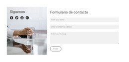 Envíenos Un Correo Electrónico O Síganos - Creador De Sitios Web Profesional