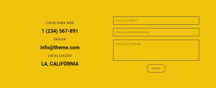 Nós entraremos em contato com você Template Joomla